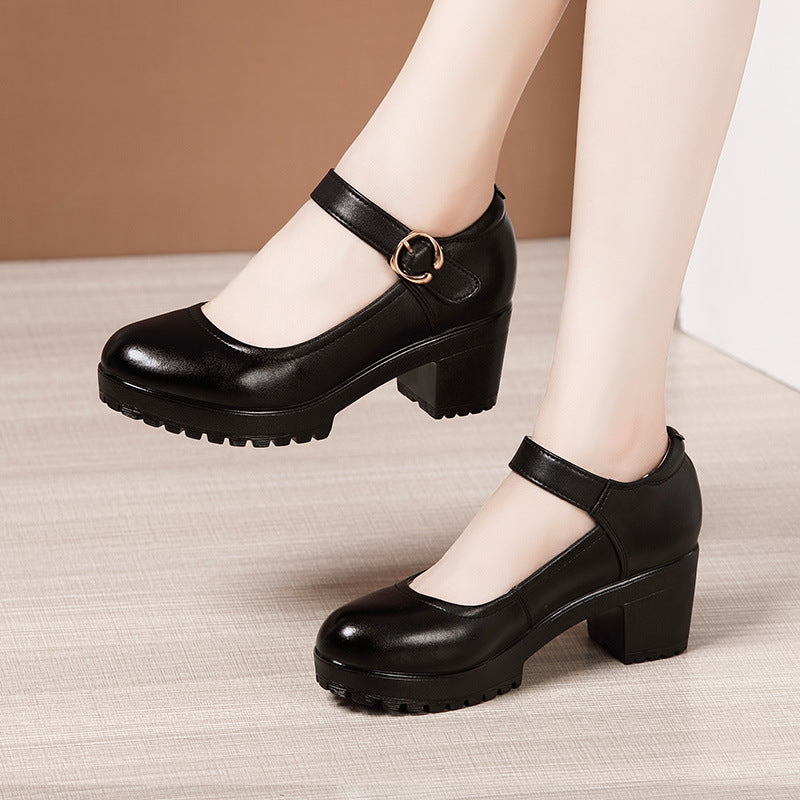 Women's Cheongsam Catwalk Show High Chunky Platform Round Toe Large Men's Shoes