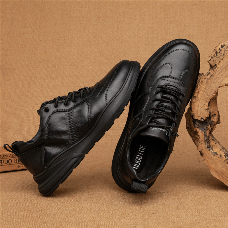 Men's Top Layer Cowhide Business Korean Fashion Men's Sports Shoes