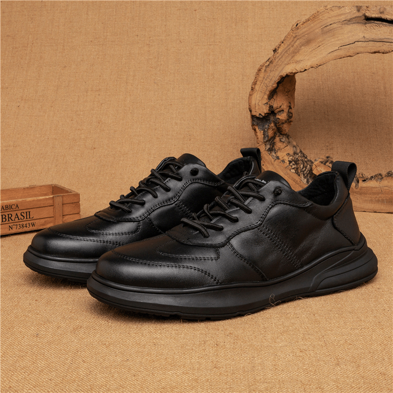 Men's Top Layer Cowhide Business Korean Fashion Men's Sports Shoes