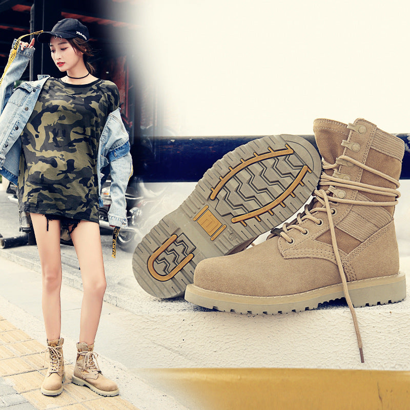 Women's Wear Fashionable Comfortable Wolf Warriors Desert Women's Leather Boots