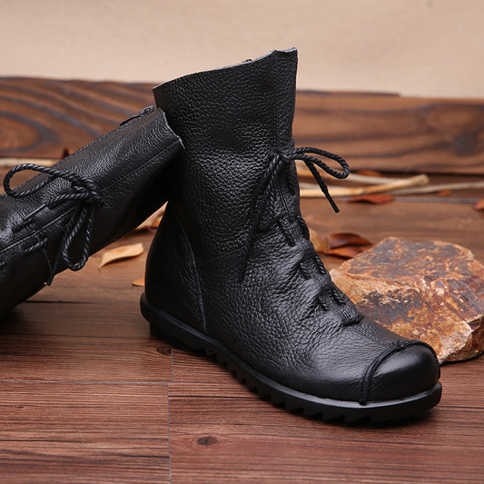 Women's Ethnic Style Short Soft Low Retro Boots