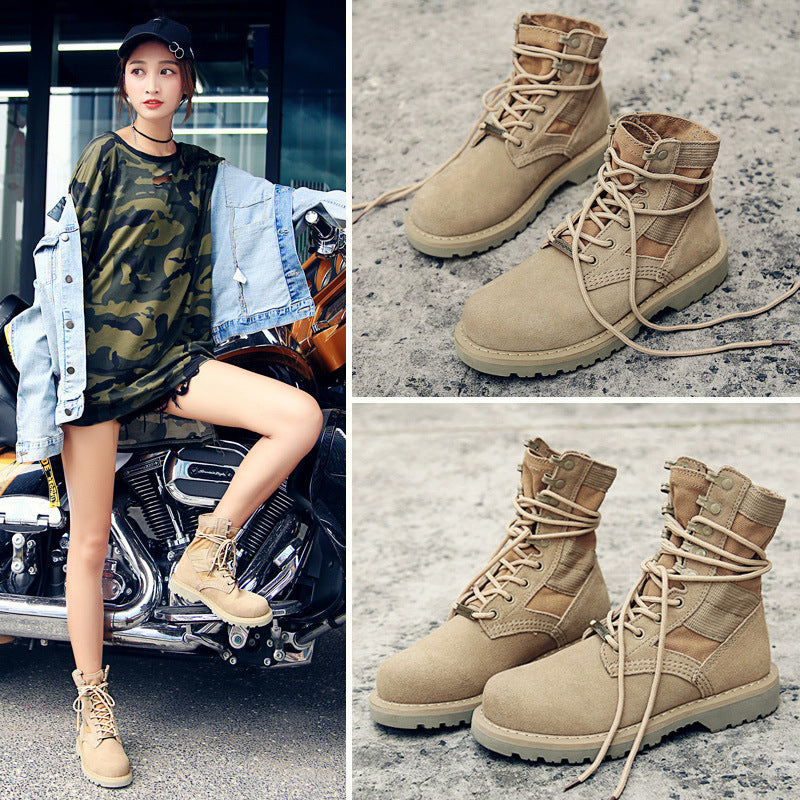 Women's Wear Fashionable Comfortable Wolf Warriors Desert Women's Leather Boots