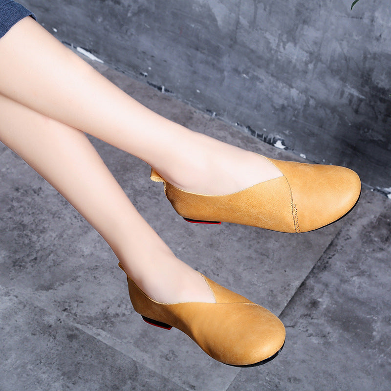Autumn Artistic Retro Genuine Soft Bottom Women's Casual Shoes