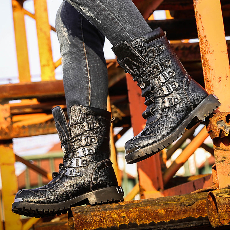 Attractive Men's Military Male Martin Combat Boots