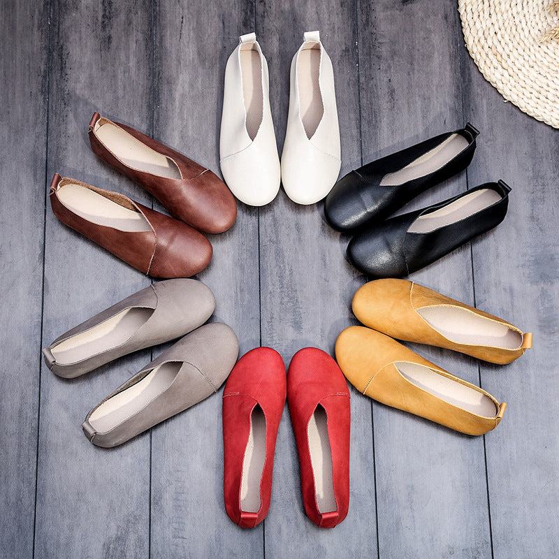 Autumn Artistic Retro Genuine Soft Bottom Women's Casual Shoes