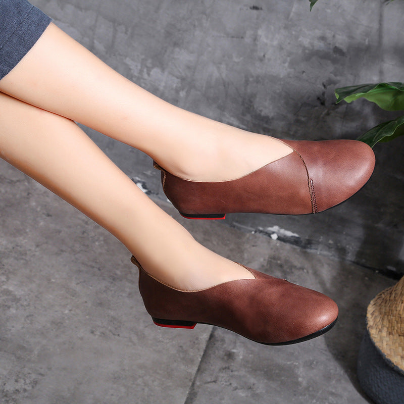 Autumn Artistic Retro Genuine Soft Bottom Women's Casual Shoes