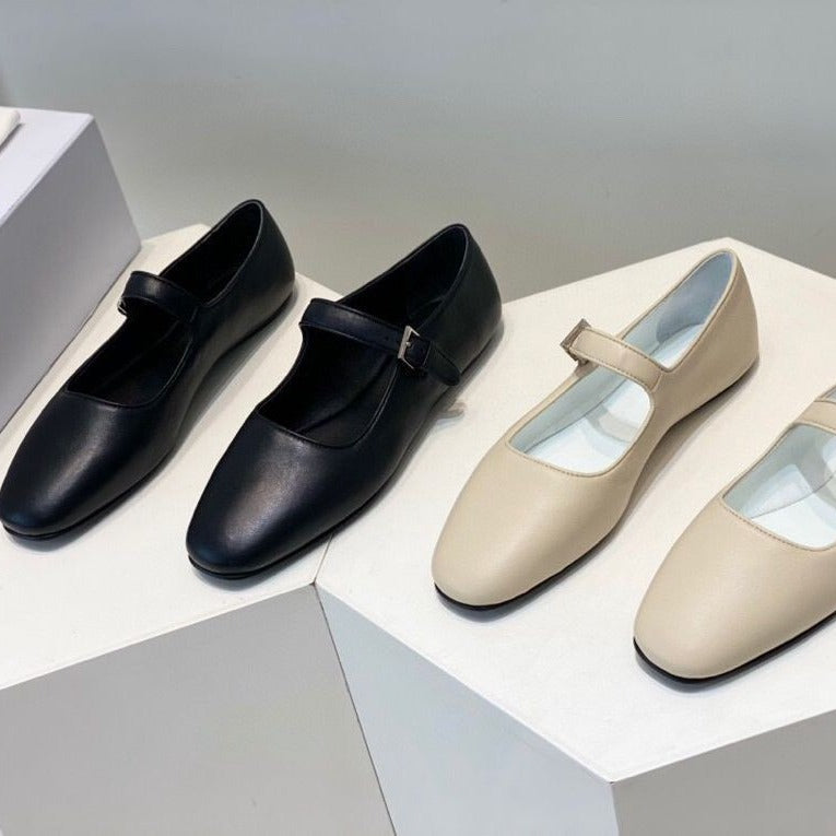 Women's Head Flat Mary Jane Ballet Ankle Ring Bandage Women's Fashion Shoes