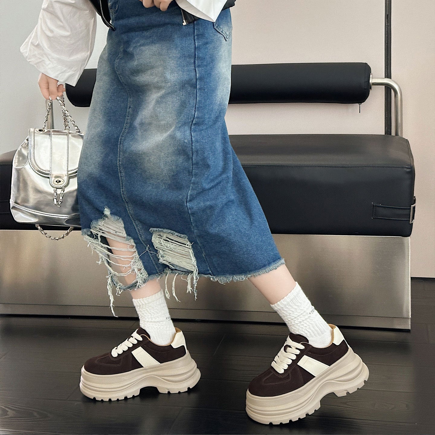 Women's Matte Platform Autumn Fashion Heightened Tide Women's Sports Shoes