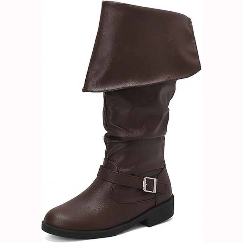 Men's Medieval Renaissance Dark Punk Large Size Men's Leather Boots