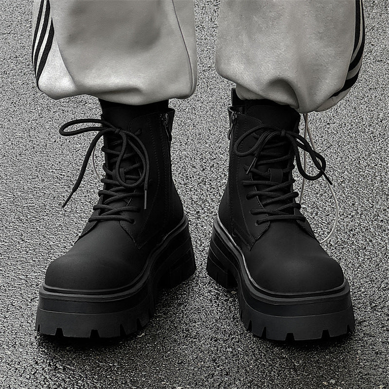 New Men's Thick Bottom Increased Derby Men's Martin Boots
