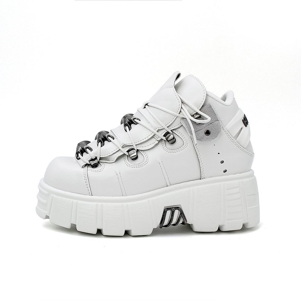 Women's Heavy Metal Platform Punk Gothic Dark Women's Leather Boots