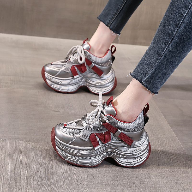 Women's Height Increasing Insole Platform Dad Autumn Sports Casual Shoes