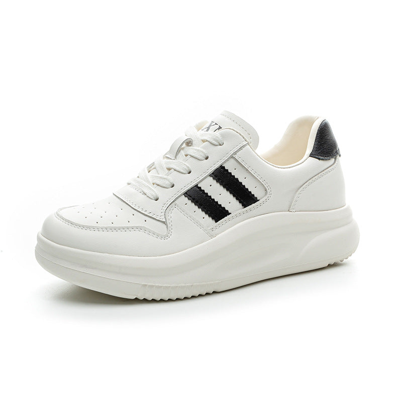 Women's First Layer Cowhide Easy Wear Spring Genuine Sneakers