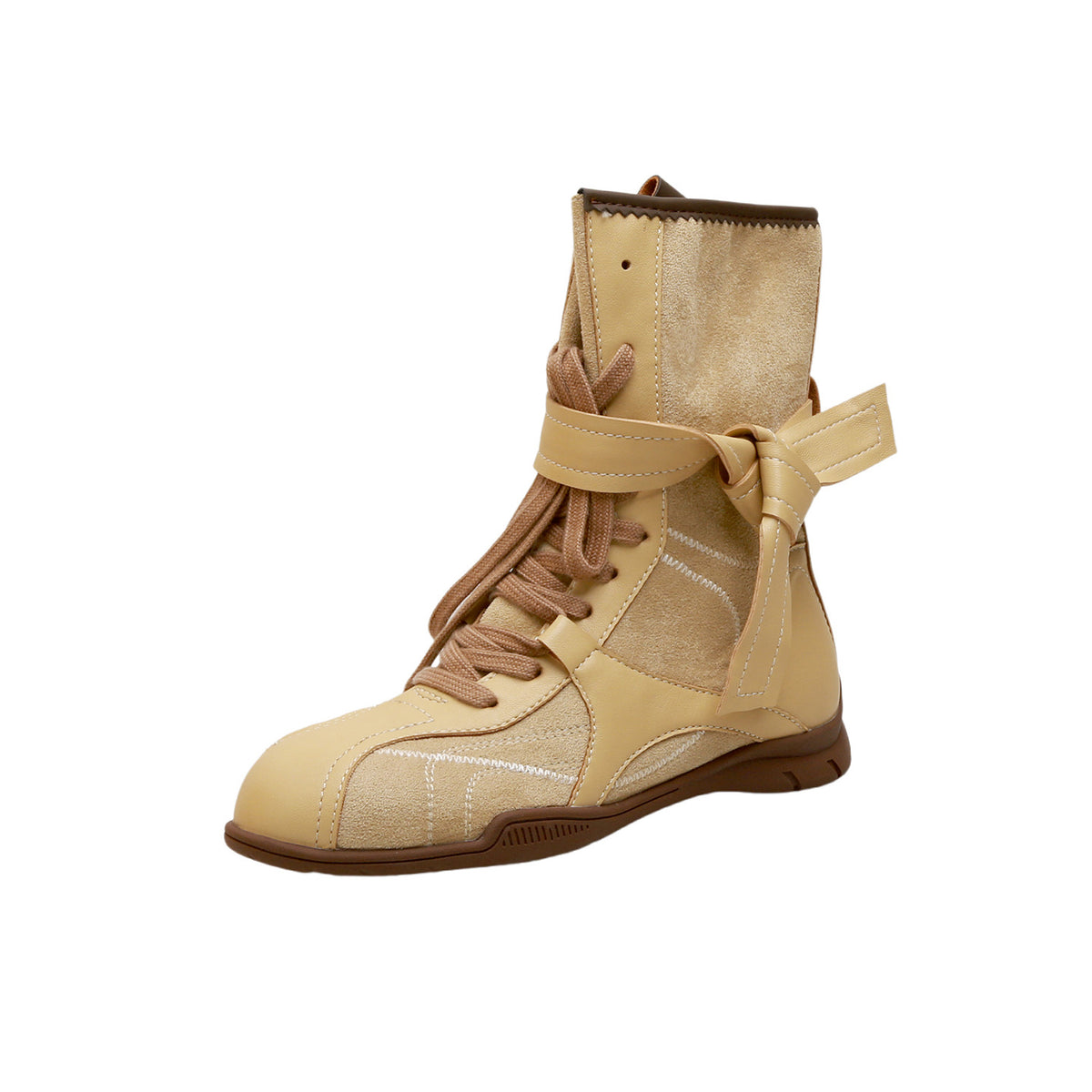 Women's Cowhide Fashionable Retro Side Zipper Safari Jacket German Training Martin Women's Leather Boots