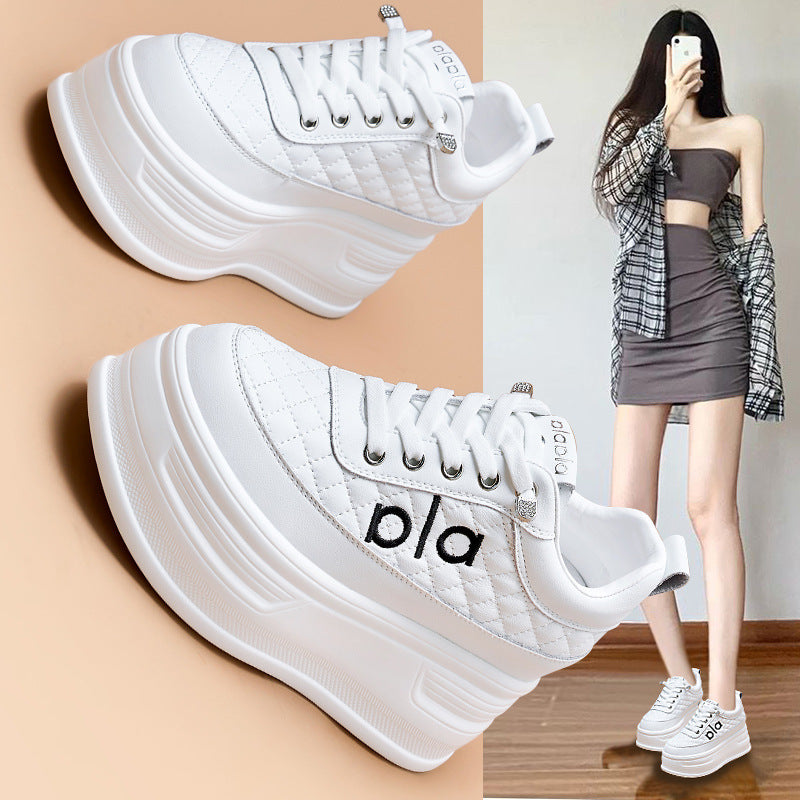 Women's Spring Thick Bottom White Comfortable Sports Women's Shoes