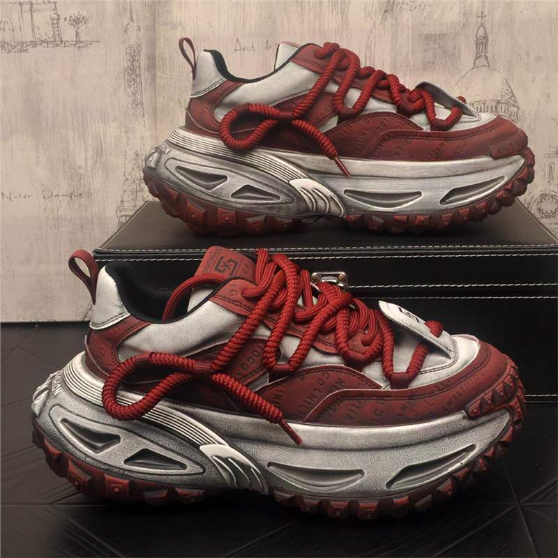 Men's Thick Bottom Dad Retro Fashion Trends Men's Sports Shoes