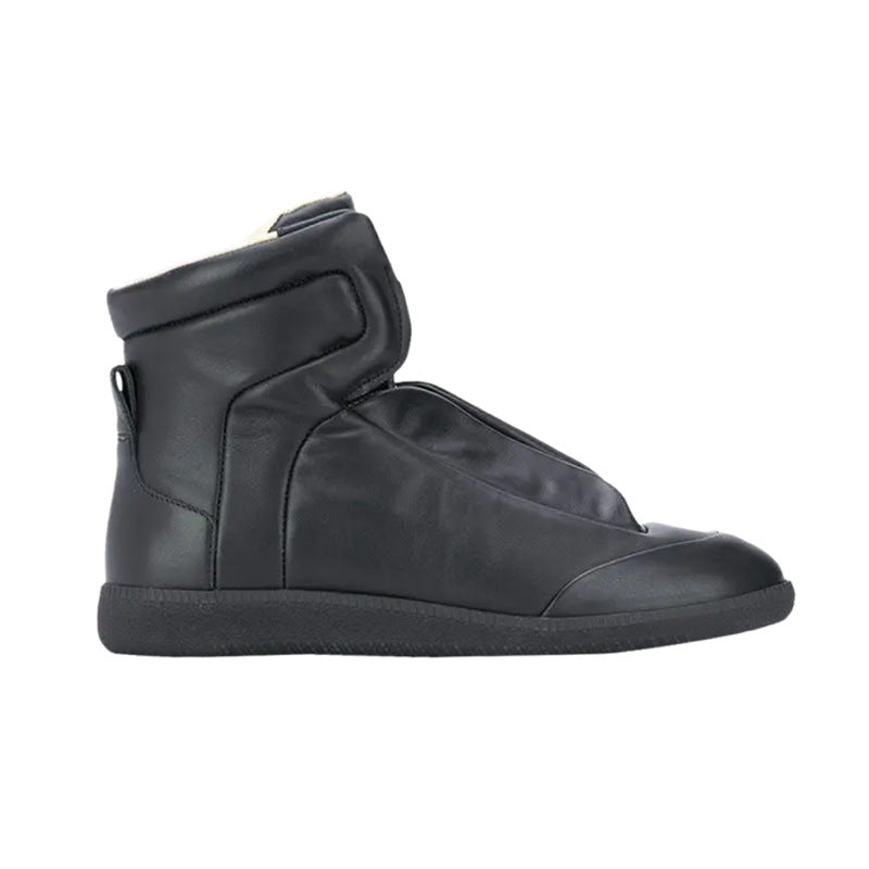 Men's Black White Red High Top Breathable Men's Martin Boots