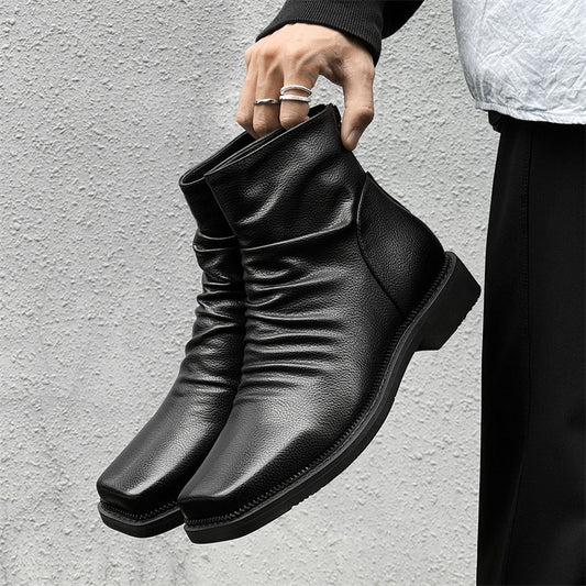 Men's British Style Back Zipper Fashionable Chelsea Men's Martin Boots