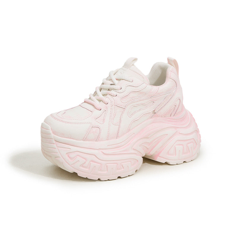 Women's Platform Dad Spring Fashionable Retro Height Increasing Women's Sports Shoes
