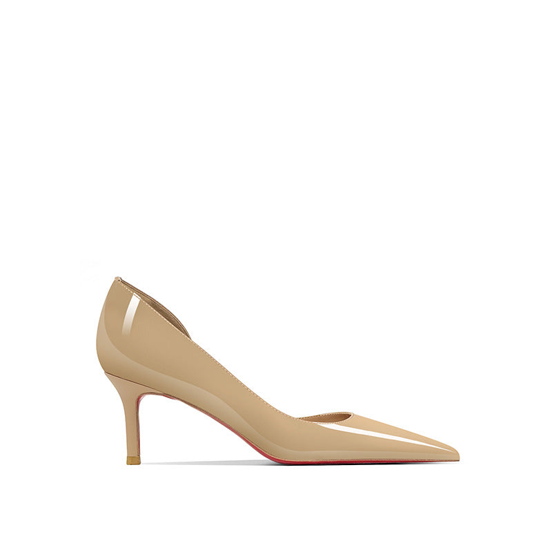 Women's Side Empty High Stiletto Temperament Pointed Toe Heels