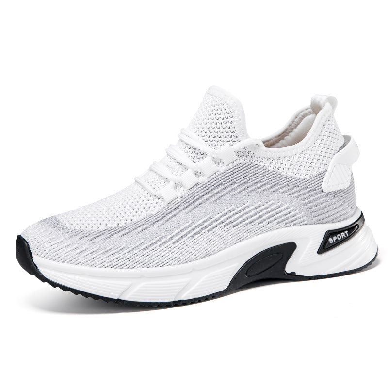 Men's Elevator Summer Breathable Fly Woven Mesh Invisibly Heightened Casual Shoes