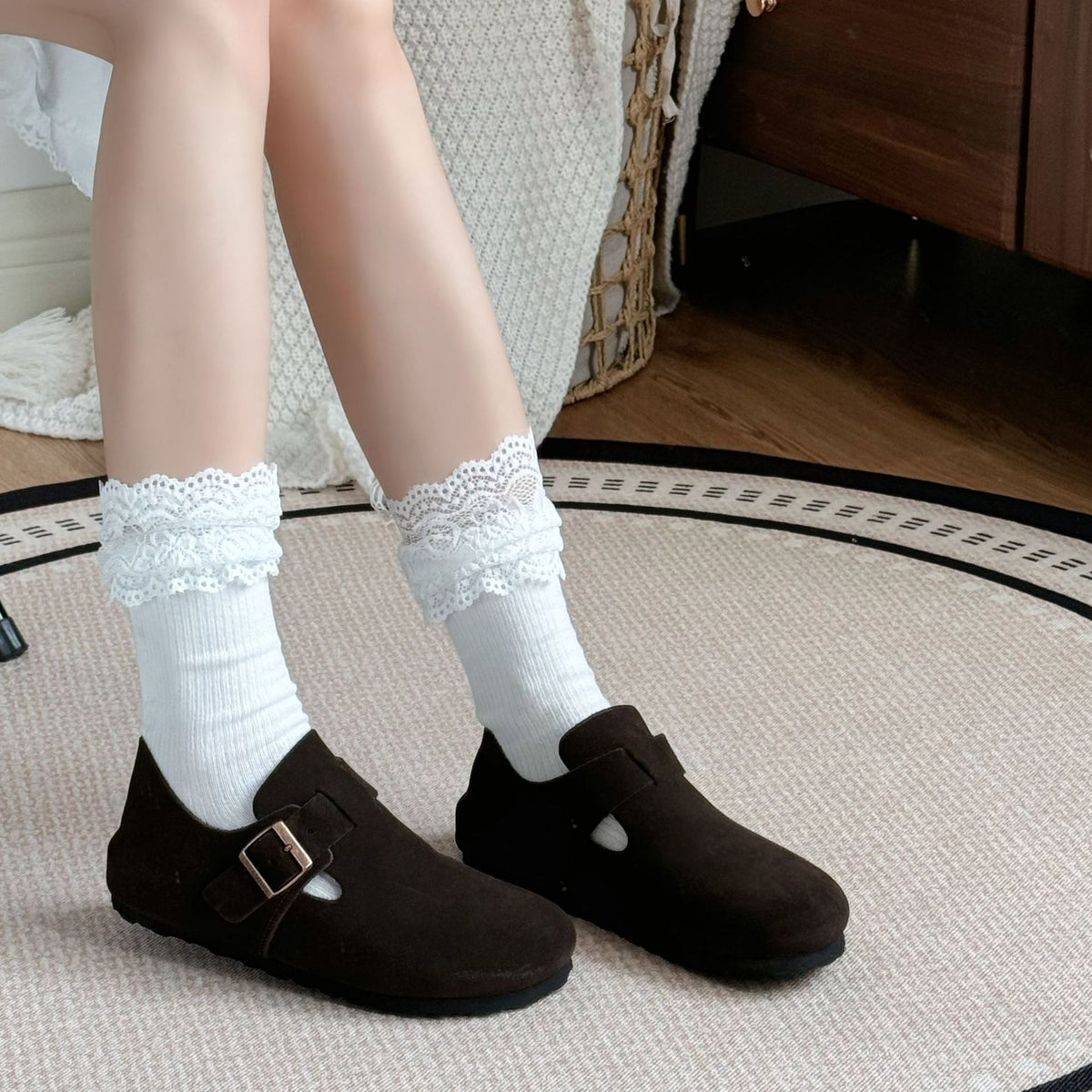 Women's & Men's Cow Suede All-inclusive Cork Platform Height Increasing Women's Casual Shoes