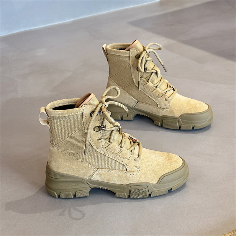 Martin Outdoor Hiking Travel Desert Thick Bottom Women's Leather Boots
