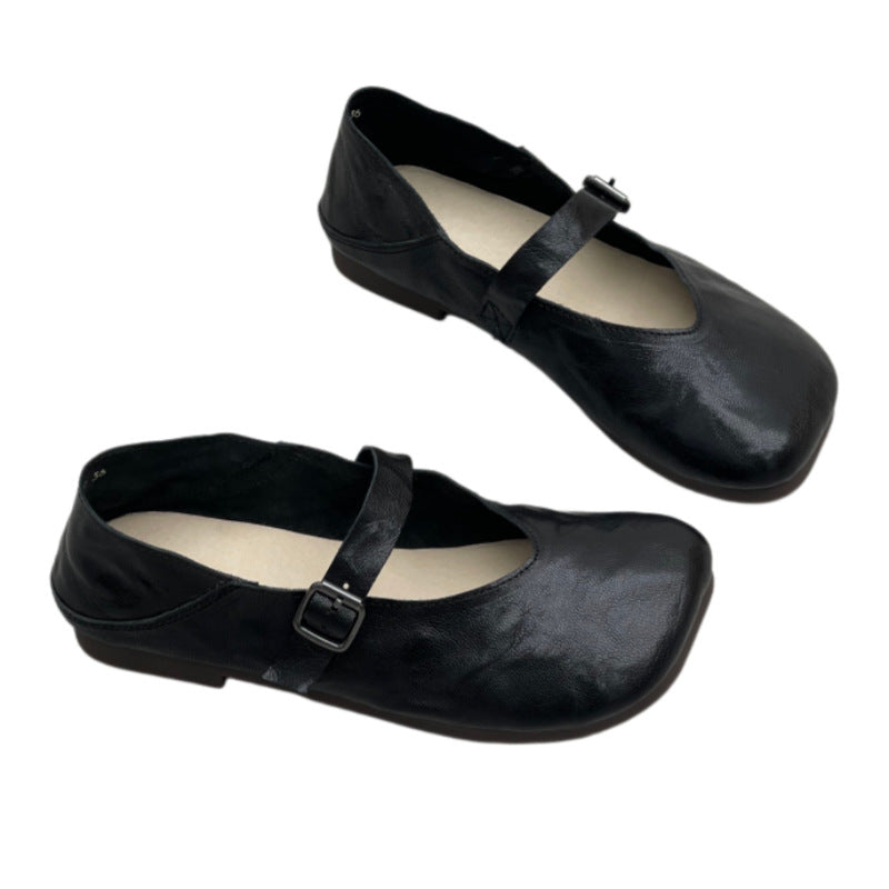 Women's Round Toe Mary Jane Flat Spring Men's Shoes