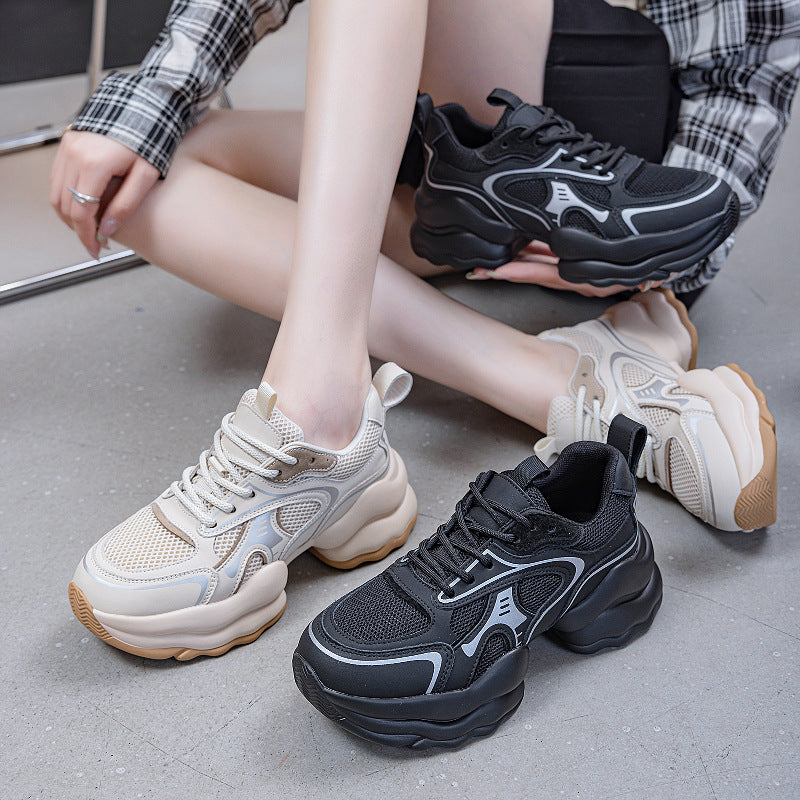 Women's Lu Coconut Custard Platform Dad Height Increasing Casual Shoes