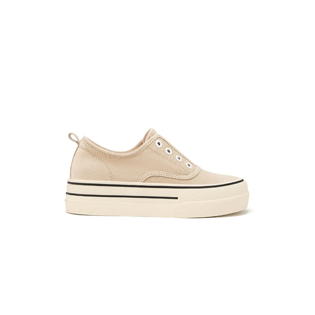 Women's Platform White Slip-on German Training Sports Casual Shoes