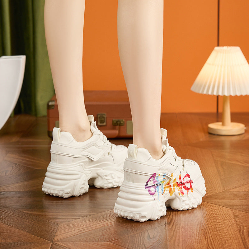 Women's Dad Spring Fashion Iti Platform Versatile Height Increasing Women's Shoes