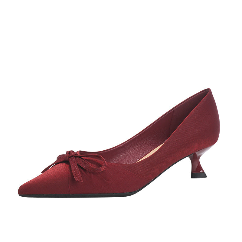 Women's Mid Pointed Bridesmaid Pumps High Sense Women's Fashion Shoes