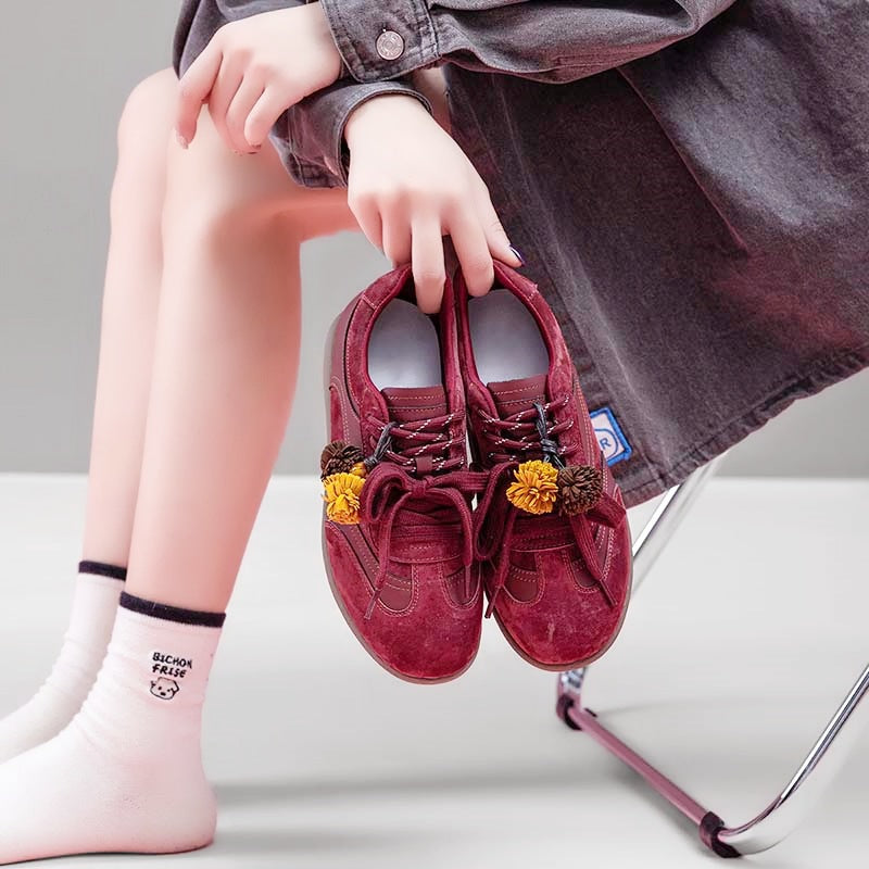 Women's Pine Nut Fur Ball German Training Spring Women's Sports Shoes