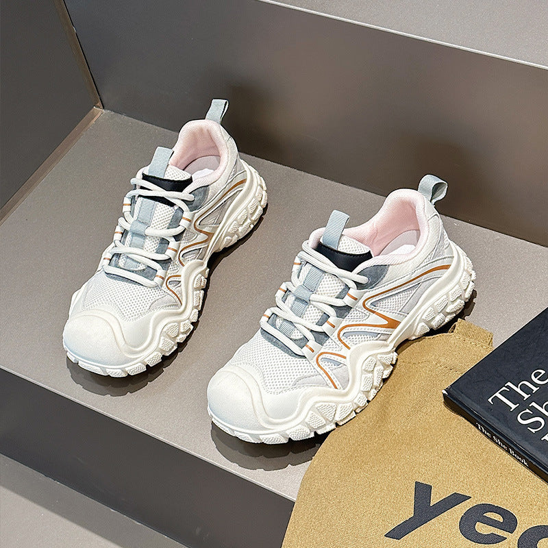 Women's Ugly Cute Big Head Spring Mountaineering Breathable Daddy Women's Sports Shoes