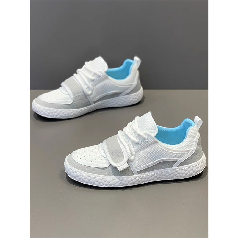 Men's Tide Breathable White Korean Trendy Fashion Joker Lightweight Men's Sports Shoes
