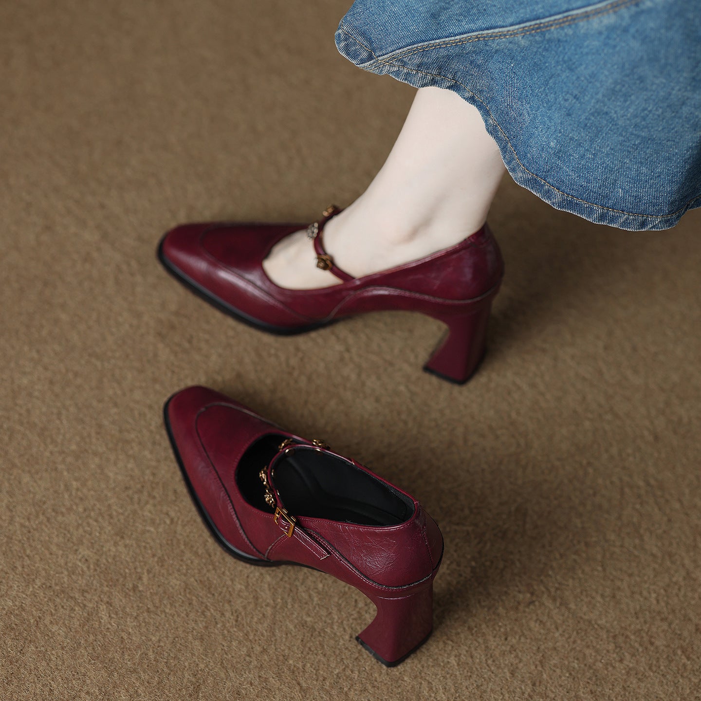 Women's Version Western Style High French Pumps Vintage Women's Casual Shoes