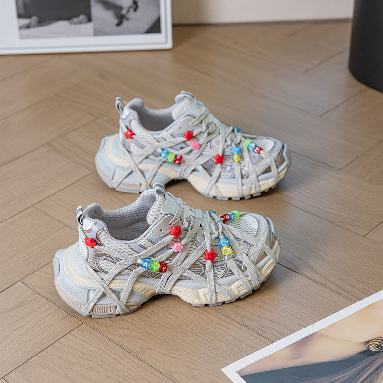 Women's Paris Candy Spider Strap Dad Breathable Women's Sports Shoes