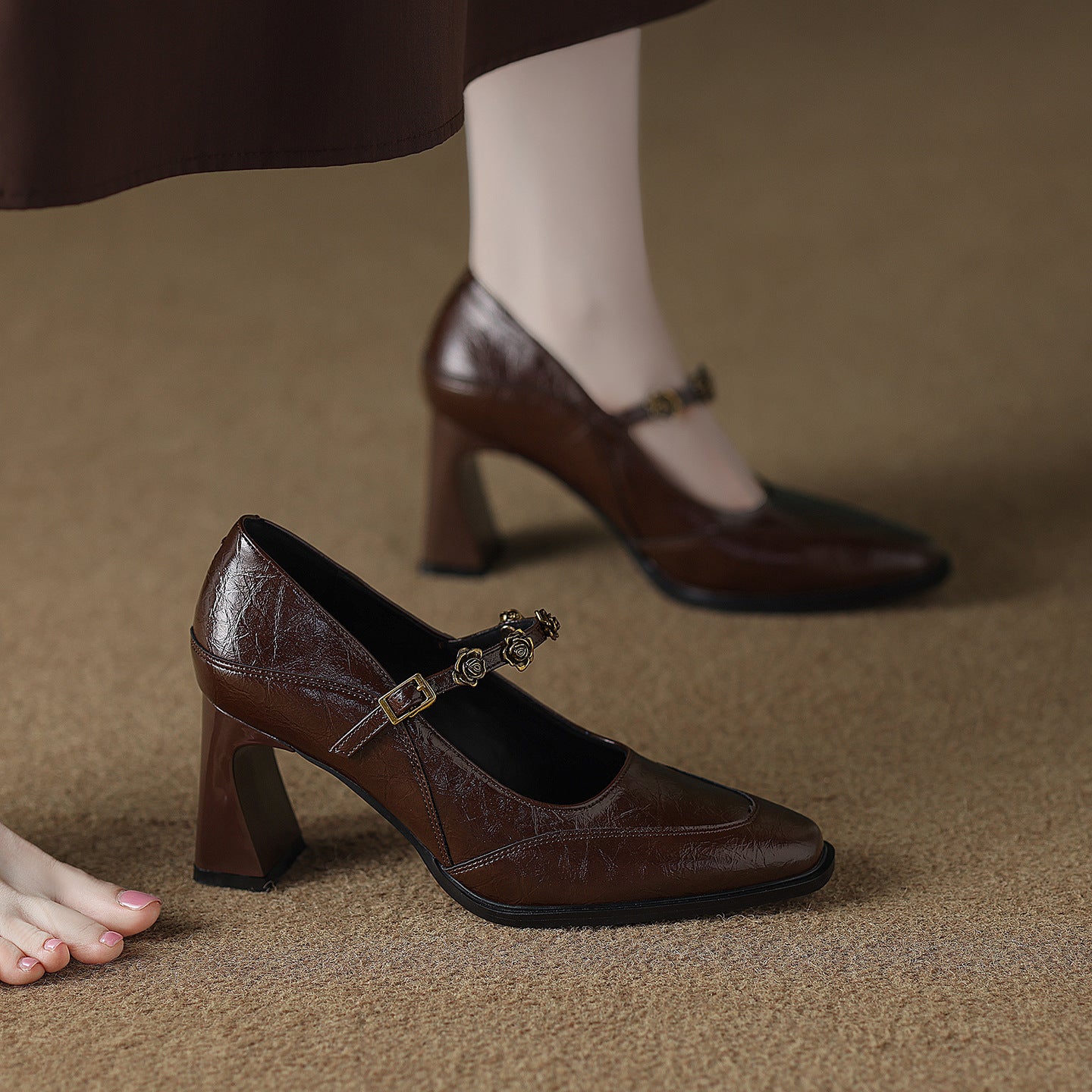 Women's Version Western Style High French Pumps Vintage Women's Casual Shoes