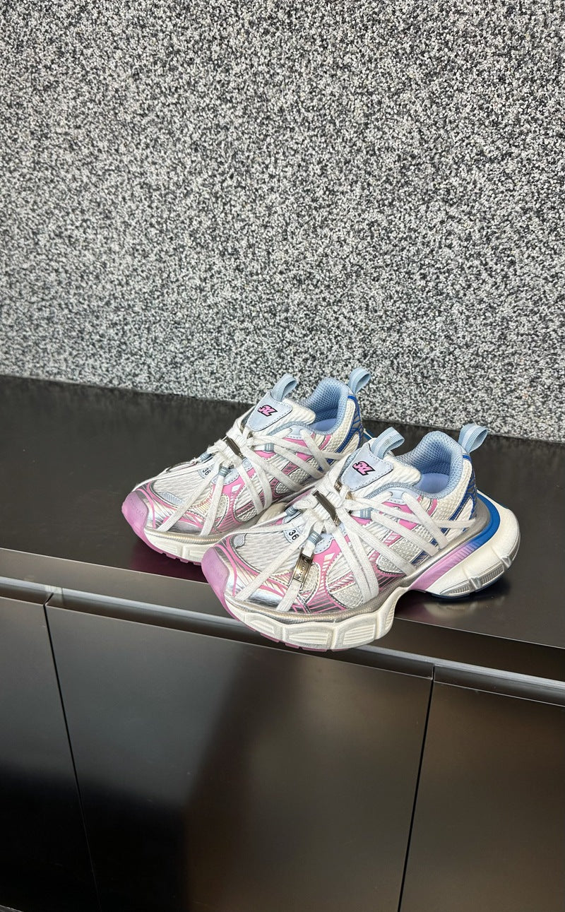 Women's Dad Super Popular Tail Metallic Thick-soled Women's Sports Shoes