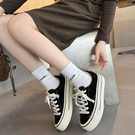 Elegant Color Platform Board For Female Women's Casual Shoes