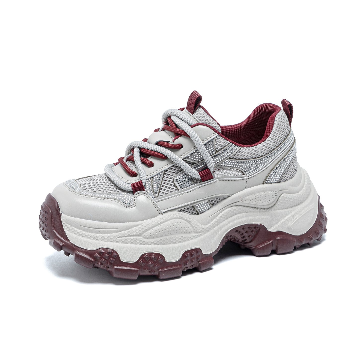 Women's Mesh Surface Clunky Platform Muffin Spring Small Sneakers