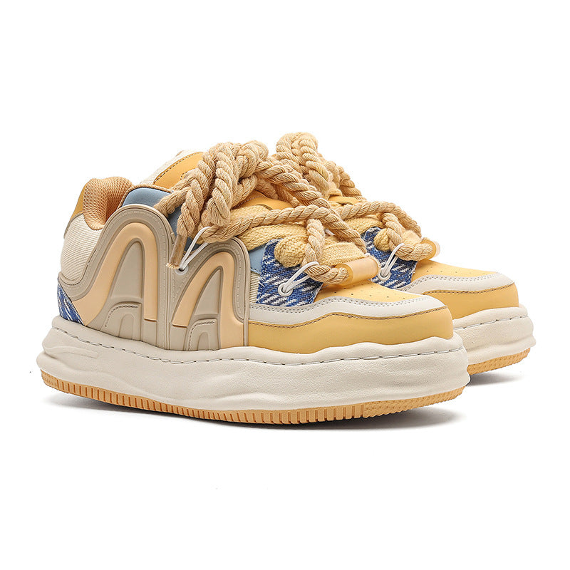 Niche Bread Schoolgirl Autumn Thick Bottom Men's Sports Shoes