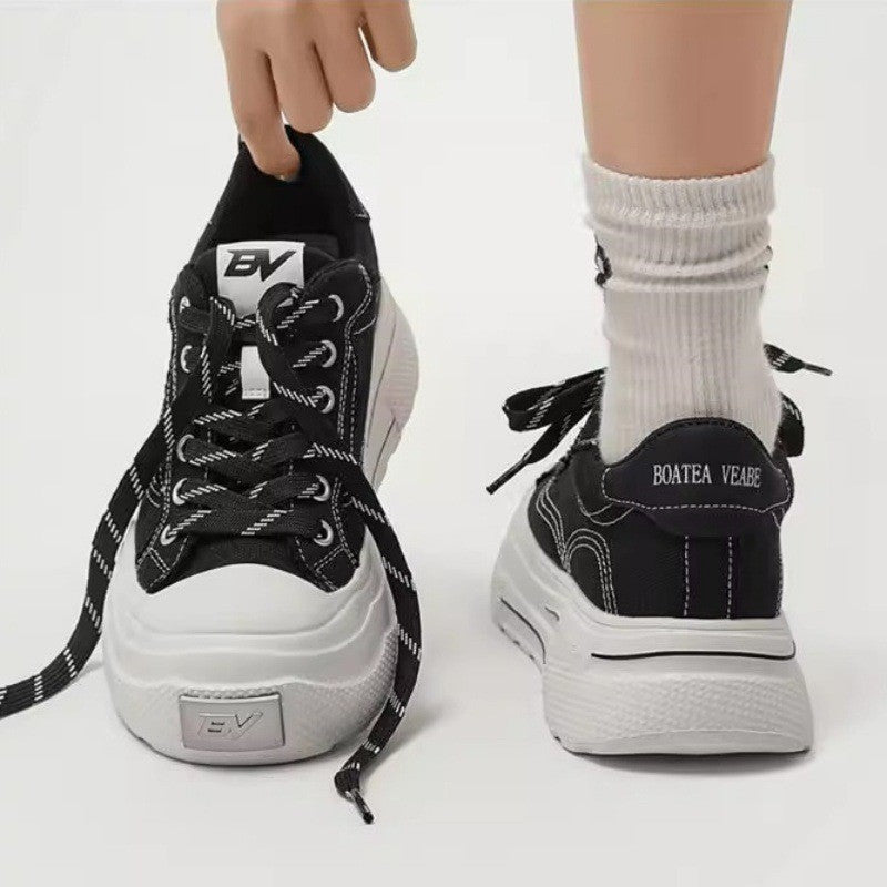 Autumn Versatile Trendy Breathable Platform Retro Golden Sports Casual Shoes