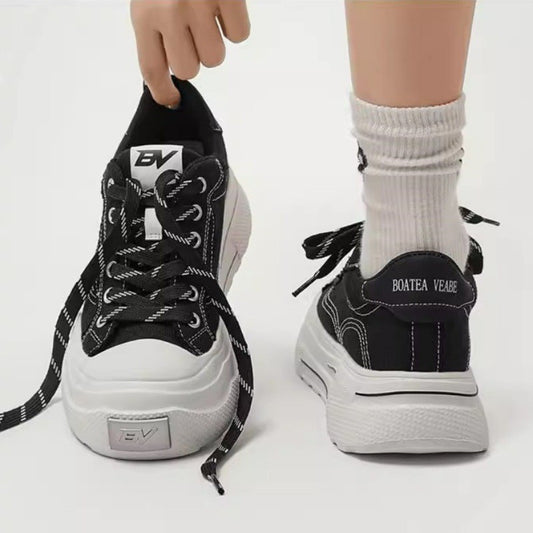 Autumn Versatile Trendy Breathable Platform Retro Golden Sports Casual Shoes