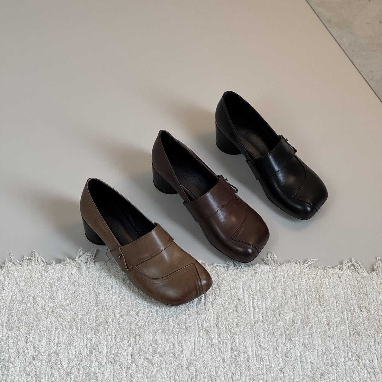 Women's Cowhide Simple Round Bottom High-cut High Women's Fashion Shoes