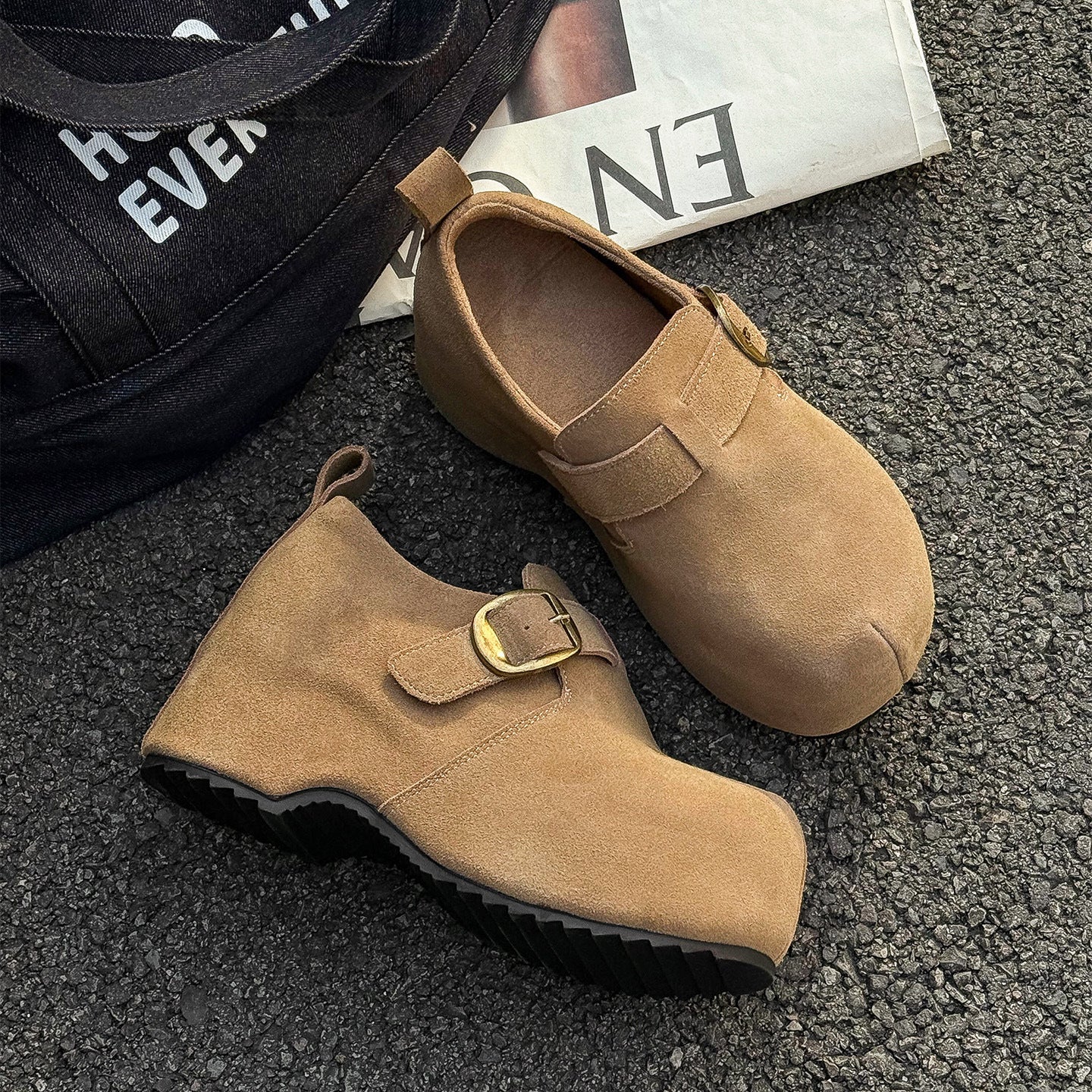 Women's Small All-inclusive Height Increasing Insole Retro Women's Casual Shoes