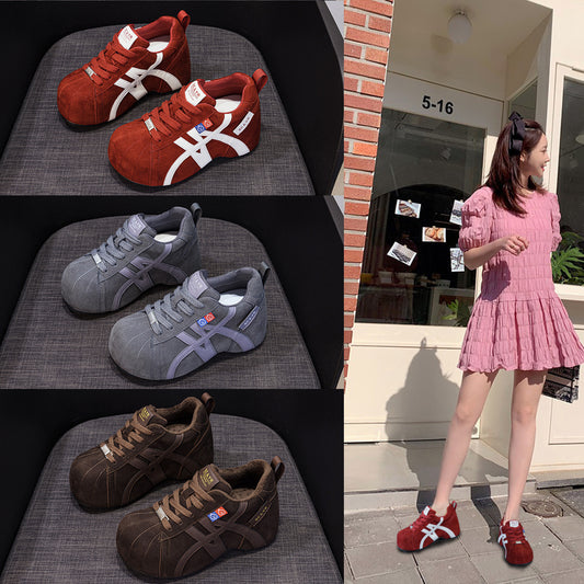 Women's Autumn German Training Thick Sole Increased Fashion Men's Shoes