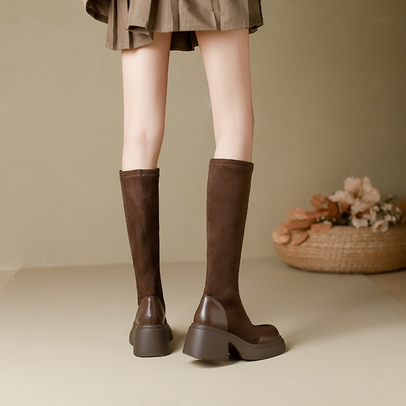 Women's Over The Knee Martin For High-heel Platform Ankle Boots