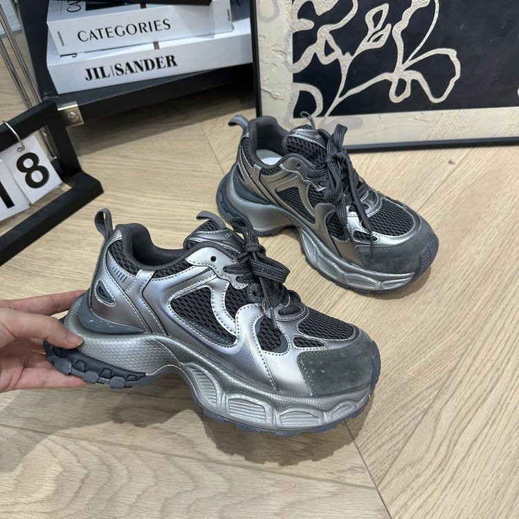 Women's Platform Fashion Clunky Autumn Versatile Sier Women's Sports Shoes