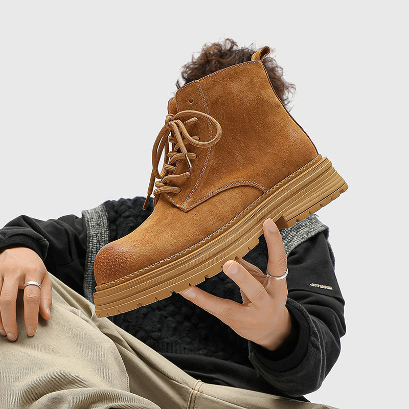 Autumn Worker Couple British Style Side Men's Martin Boots